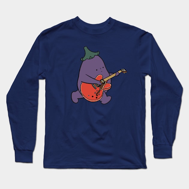 Little Joy Plays Jazz Guitar Long Sleeve T-Shirt by Little Joy